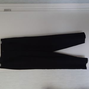 Pleated front black dress pants